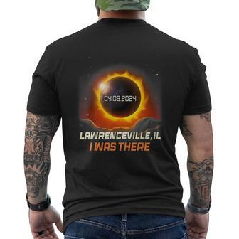 Vintage Total Solar Eclipse Lawrenceville Illinois Il Men's T-shirt Back Print - Seseable