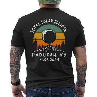 Vintage Total Solar Eclipse Usa Paducah Kentucky 4082024 Men's T-shirt Back Print - Seseable