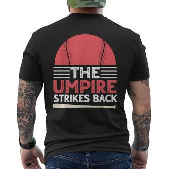 Vintage The Umpire Strikes Back Baseball Sunset Umpire Men's T-shirt Back Print | Mazezy