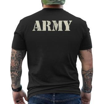 Vintage Us Army I Military Usa Army Men's T-shirt Back Print - Monsterry