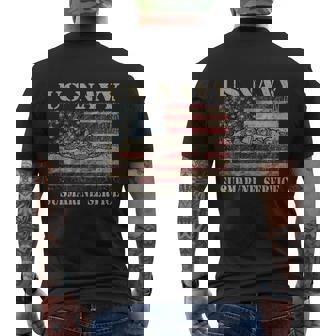 Vintage Us Navy Submarine Service American Flag Shirt Mens Back Print T-shirt - Thegiftio UK
