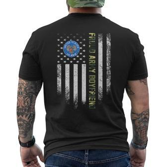 Vintage Usa American Flag Proud Us Army Veteran Boyfriend Mens Back Print T-shirt | Mazezy