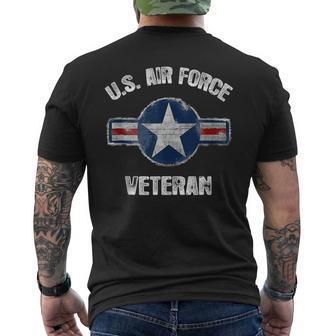 Vintage Usaf Veteran Vintage Us Air Force Veteran Men's T-shirt Back Print - Monsterry