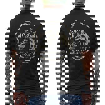 Vintage Victor Phonograph American Machine 1900S Men's T-shirt Back Print - Monsterry