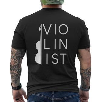 Vintage Violinist Violin Mens Back Print T-shirt - Seseable