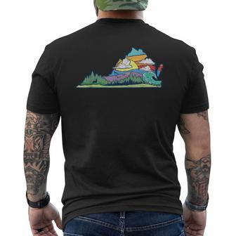 Vintage Virginia Outdoors & Nature Lover Retro 80S Graphic Men's T-shirt Back Print - Monsterry AU