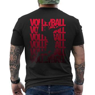 Vintage Volleyballer Evolution Beach Volleyball Player T-Shirt mit Rückendruck - Seseable
