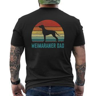 Vintage Weimaraner Dad Dog Lover Mens Back Print T-shirt | Mazezy