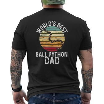 Vintage World's Best Ball Python Dad Pet Snake Mens Back Print T-shirt | Mazezy