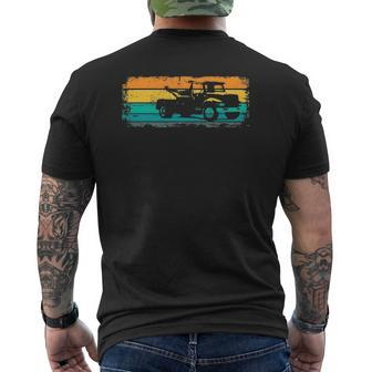 Vintage Wrecker Retro Tow Truck Driver Mens Back Print T-shirt | Mazezy