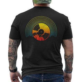 Vinyl Record 33 45 Rpm Vintage Sunset Retro Dj Men's T-shirt Back Print - Monsterry AU