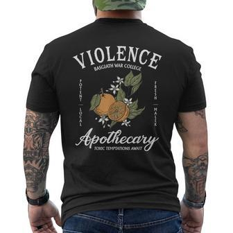 Violence Basgiath College Apothecary Toxic Temptations Await Men's T-shirt Back Print - Monsterry