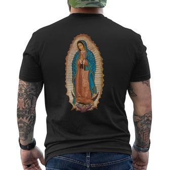 Virgen De Guadalupe Sant Mary For Christians Catholics Men's T-shirt Back Print - Seseable