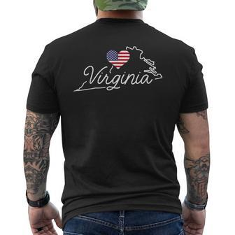 Virginia Lover Virginia Pride Love Virginia Men's T-shirt Back Print - Monsterry CA