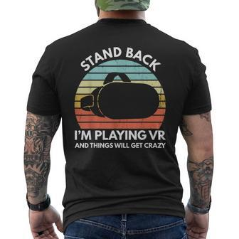 Virtual Reality Athlete Vr Gamer Saying Men's T-shirt Back Print - Monsterry