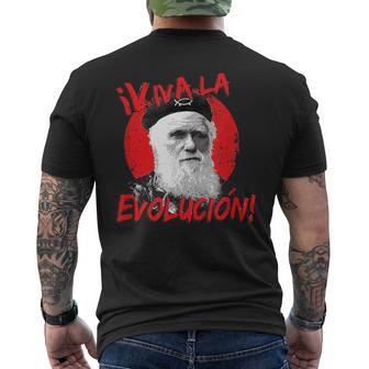 Viva La Evolución Darwin Camiseta Hombre Estampado Espalda - Regaloses