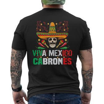 Viva Mexico Cabrones T Mexican T Men's T-shirt Back Print - Monsterry UK