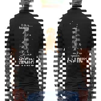 Vizsla I Hear You Not Listening Mens Back Print T-shirt - Thegiftio