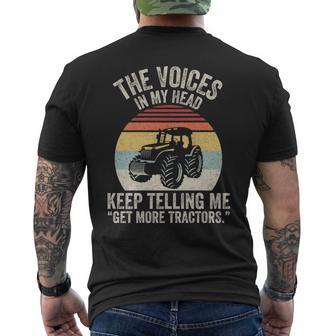 The Voices In My Head Keep Telling Me Get More Tractors Men's T-shirt Back Print | Mazezy