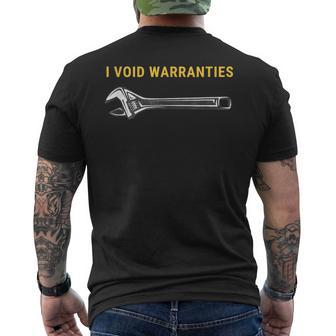 I Void Warranties Mechanic For Dad Men's T-shirt Back Print - Monsterry AU