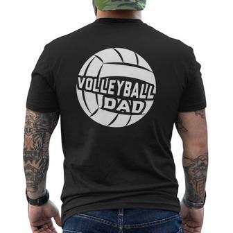 Volleyball Dad Game Sport Lover Mens Back Print T-shirt | Mazezy