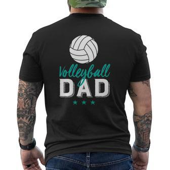 Volleyball Dad Proud Father And Sports Parents Mens Back Print T-shirt | Mazezy