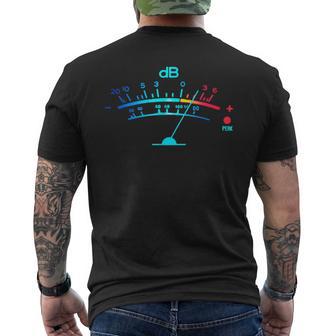 Volume Vu Meter Vintage Audio Engineer Recording T-Shirt mit Rückendruck - Seseable