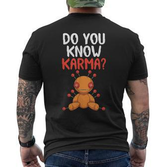 Voodoo Magic Karma Wicca Witch Scary Voodoo Doll T-Shirt mit Rückendruck - Seseable