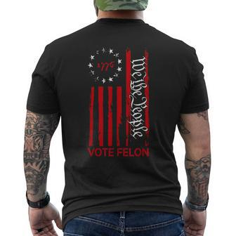 Vote Felon Trump 2024 45 And 47 Voting For The Felon Men's T-shirt Back Print - Monsterry CA
