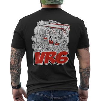 Vr6 Engine Distressed Men's T-shirt Back Print - Monsterry UK