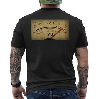 Vu Meter Retro Grunge Db Dj Vintage Men's T-shirt Back Print - Monsterry UK