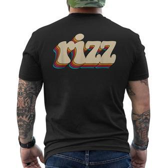 W Rizz Retro Vintage Meme Slang Unspoken Rizz Men's T-shirt Back Print | Mazezy
