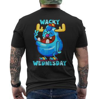 Wacky Wednesday Mismatch Day Men's T-shirt Back Print | Mazezy