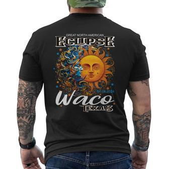 Waco Texas 2024 Total Solar Eclipse Cosmic April 8 Souvenir Men's T-shirt Back Print - Monsterry DE