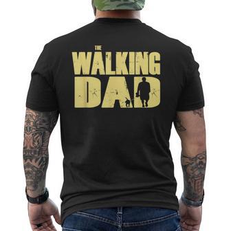 The Walking Dad With Dog For Walkies Men's T-shirt Back Print - Monsterry DE