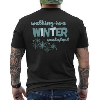 Walking In A Winter Wonderland Men's T-shirt Back Print - Monsterry