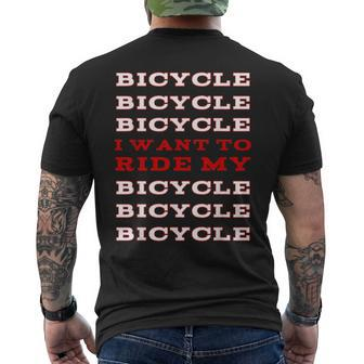 I Want To Ride My Bicycle Men's T-shirt Back Print - Monsterry