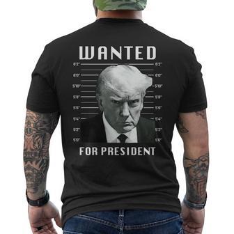 Wanted Trump For President Trump Shot Never Surrender Men's T-shirt Back Print - Monsterry UK