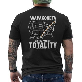 Wapakoneta On The Path Of Totality Total Solar Eclipse Men's T-shirt Back Print - Monsterry