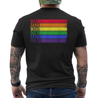 War Wohl Doch Keine Phase Kurzärmliges Herren-T-Kurzärmliges Herren-T-Shirt - Regenbogen LGBTQ Flagge Design, Schwarz - Seseable