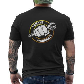 I Am The Warranty Auto Mechanic Car Garage Repair Mens Back Print T-shirt - Thegiftio UK