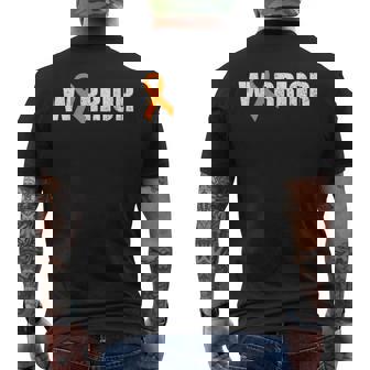 Warrior Ms Ribbon Ms Warrior Multiple Sclerosis Men's T-shirt Back Print - Thegiftio
