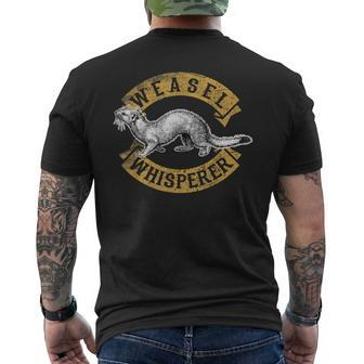 Wasel Whisperer Stuffed Animal Plush Ferret Men's T-shirt Back Print - Monsterry UK