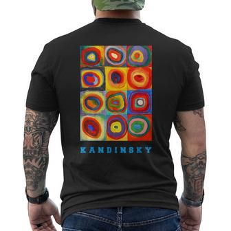 Wassily Kandinsky Color Study Squares Concentric Circles Men's T-shirt Back Print - Monsterry