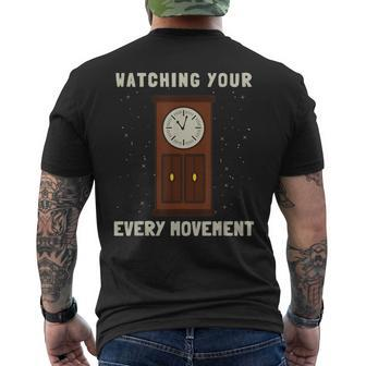 Watch Collector Watchmaker And Horologist Grandfather Clock Men's T-shirt Back Print - Monsterry AU