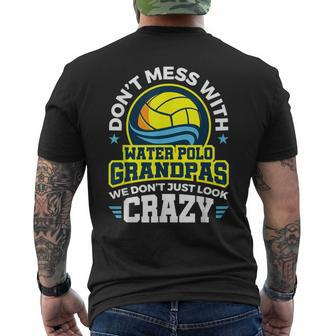 Water Polo Grandpa Proud Family Sport Fan Crazy Quote Men's T-shirt Back Print - Monsterry AU