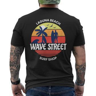 Wave Street Surf Shop Sunrise Logo Men's T-shirt Back Print - Monsterry UK