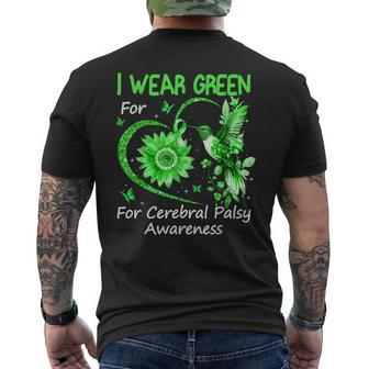 I Wear Green For Cerebral Palsy Awareness Men's T-shirt Back Print - Seseable