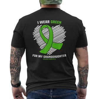 I Wear Green For My Granddaughter Scoliosis Awareness Premium Mens Back Print T-shirt | Mazezy