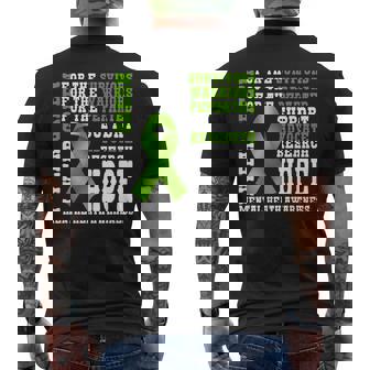 I Wear Green Mental Health Awareness Mental Health Matters Men's T-shirt Back Print - Thegiftio